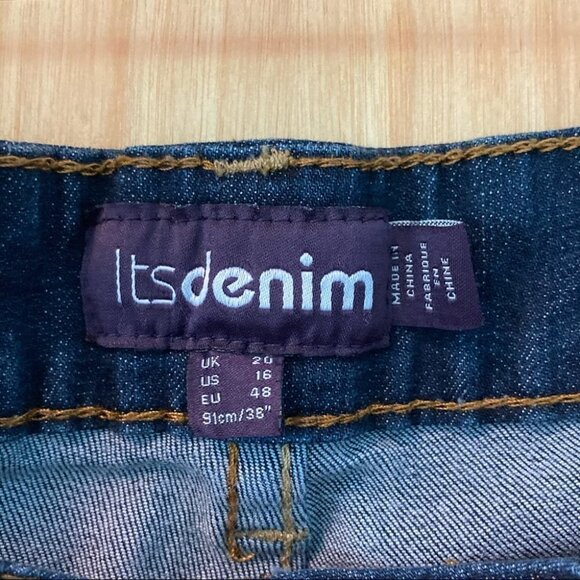 IT’S  DENIM Sz 18 Tall Dark Wash Denim Jeans - Picture 2 of 6